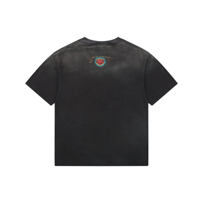 Saint Michael Dream Master Sacred Heart Graphic T-Shirt – Charcoal