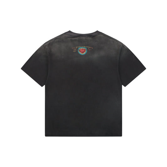 Saint Michael Dream Master Sacred Heart Graphic T-Shirt – Charcoal