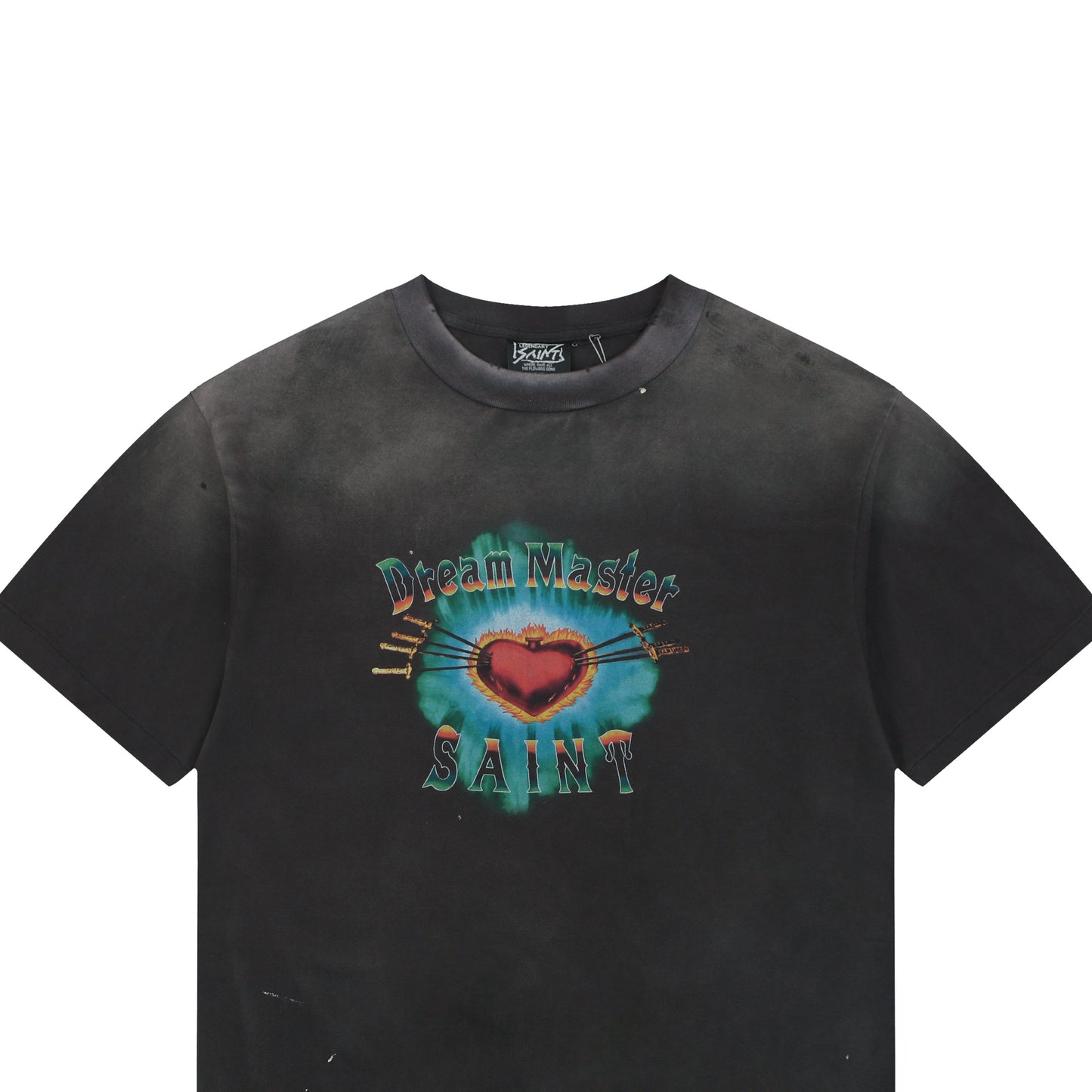 Saint Michael Dream Master Sacred Heart Graphic T-Shirt – Charcoal