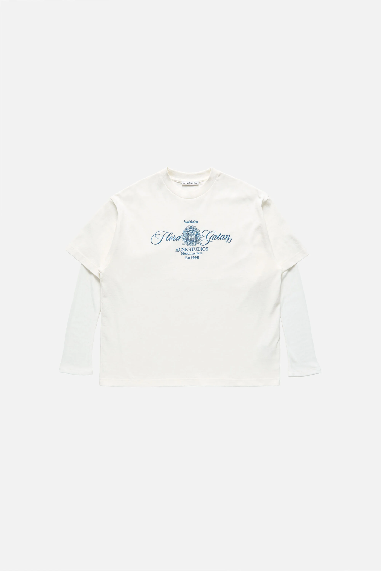 Acne Studios Off-White Embroidered Long-Sleeve T-Shirt