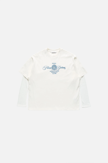 Acne Studios Off-White Embroidered Long-Sleeve T-Shirt