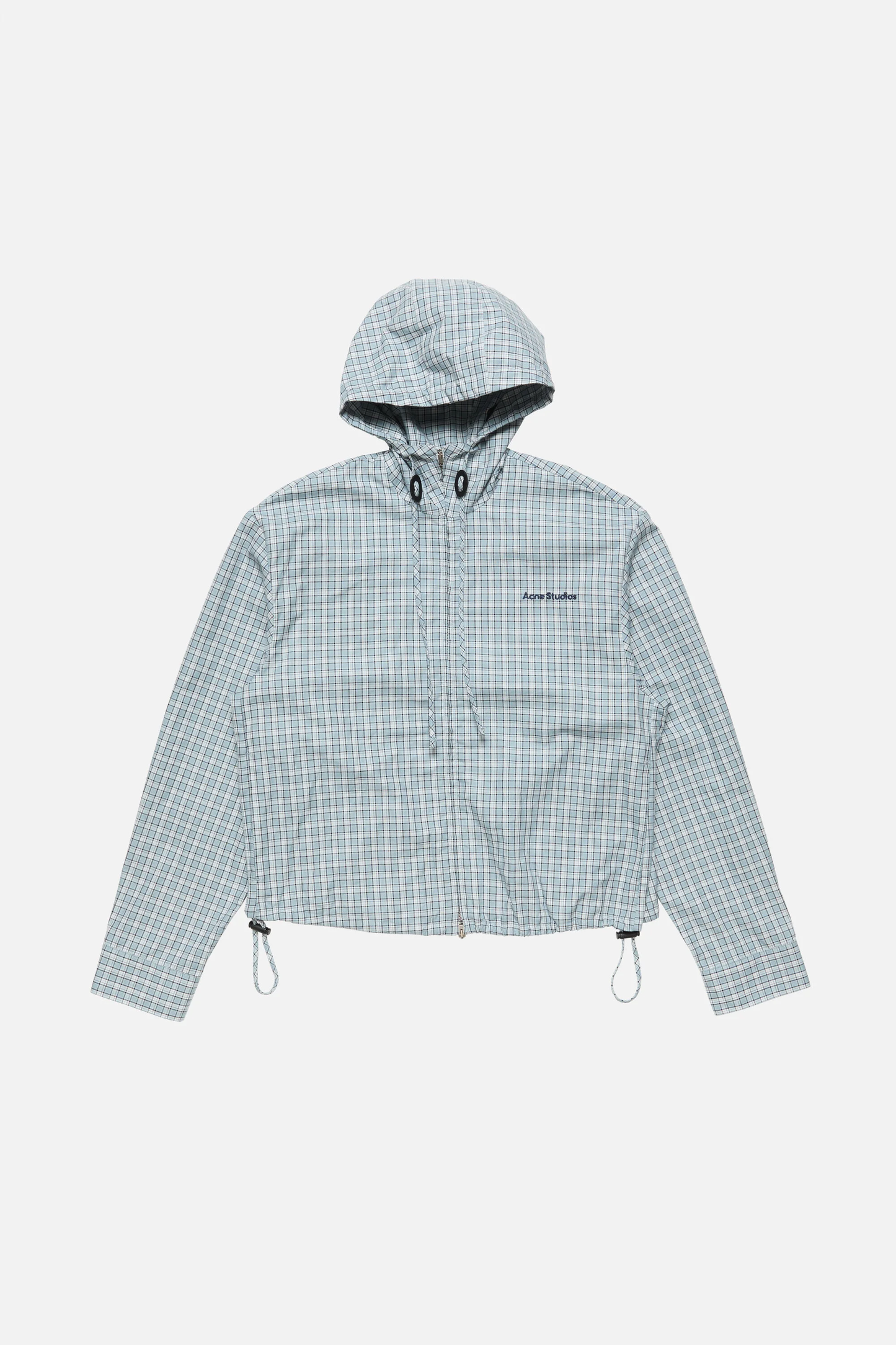 Acne Studios Hooded Check Jacket – Blue / White