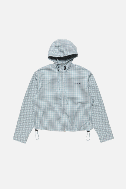 Acne Studios Hooded Check Jacket – Blue / White