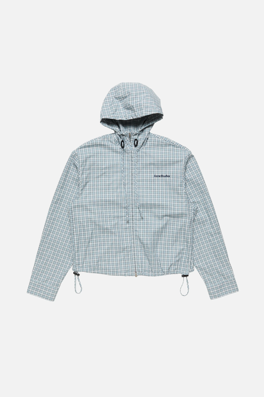 Acne Studios Hooded Check Jacket – Blue / White