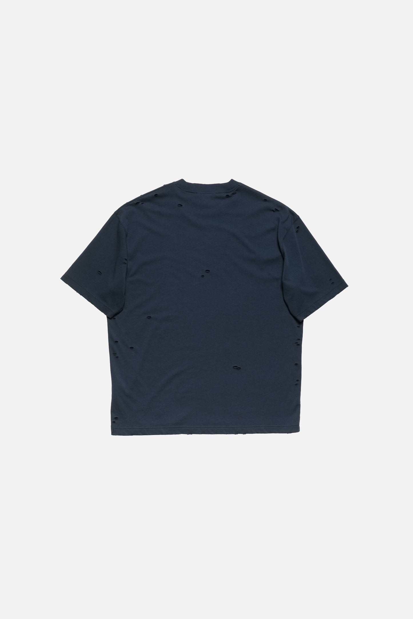 Acne Studios Exford Distressed Logo S/S T-Shirt – Navy