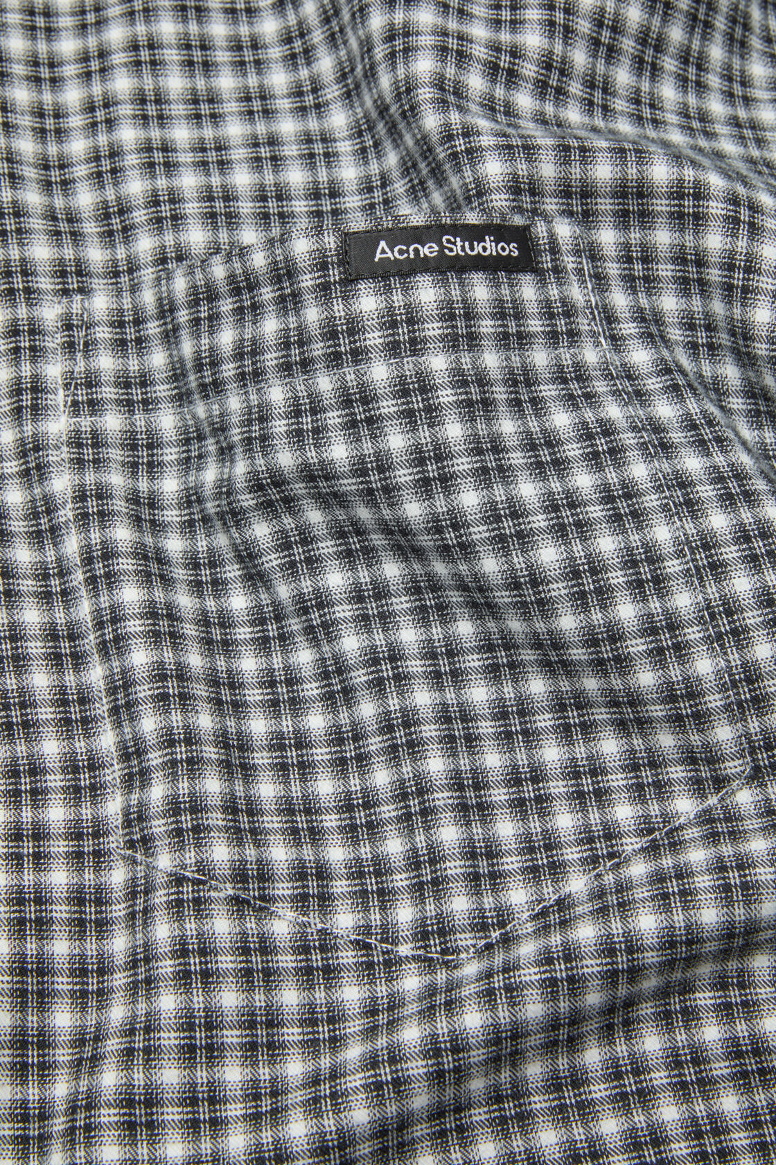 Acne Studios Flannel Button-Up Shirt – Black / White