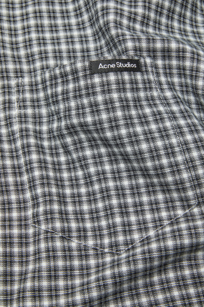 Acne Studios Flannel Button-Up Shirt – Black / White