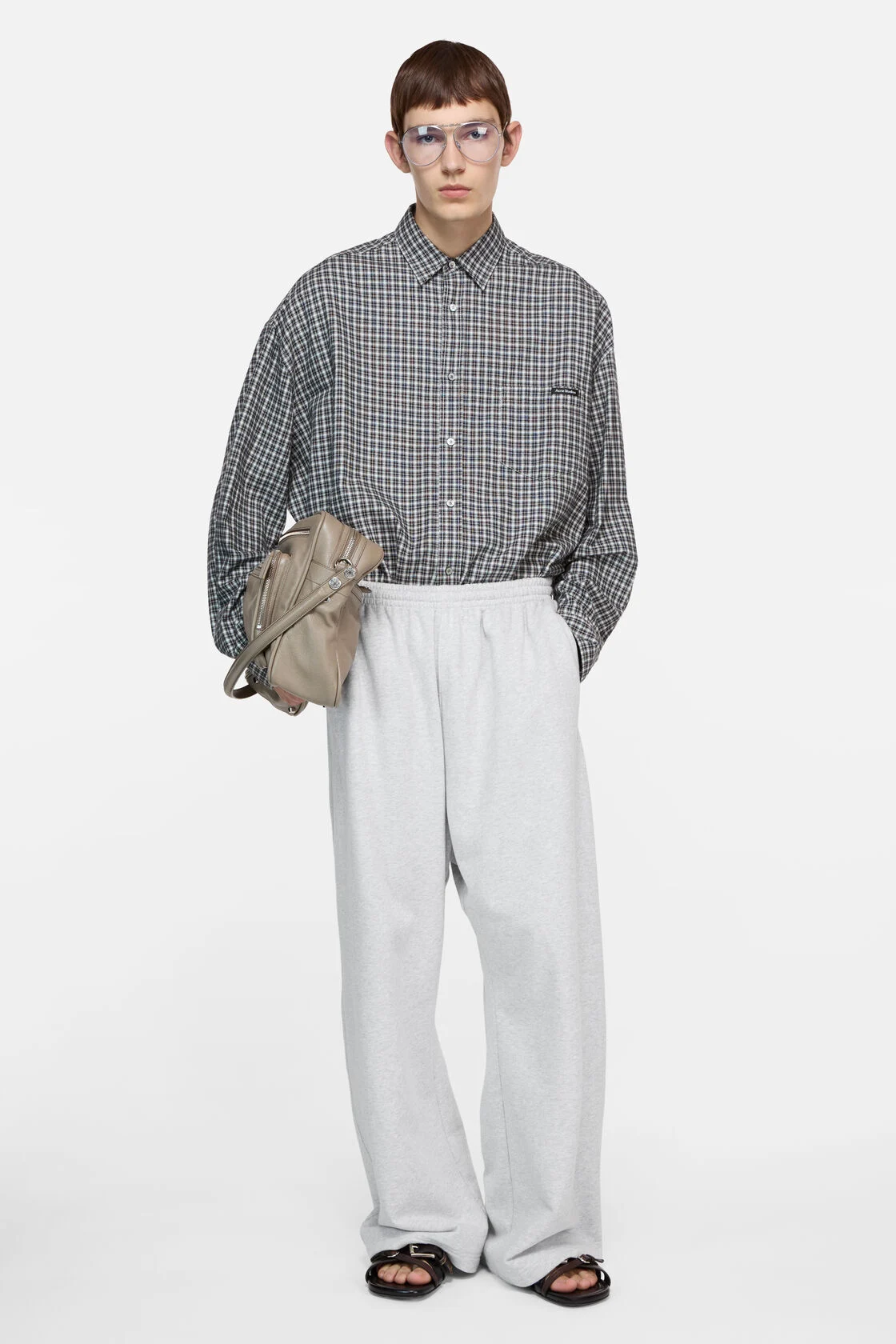 Acne Studios Flannel Button-Up Shirt – Black / White