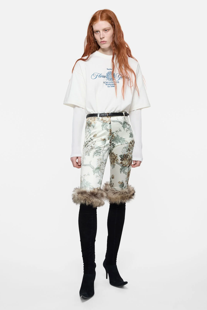 Acne Studios Off-White Embroidered Long-Sleeve T-Shirt