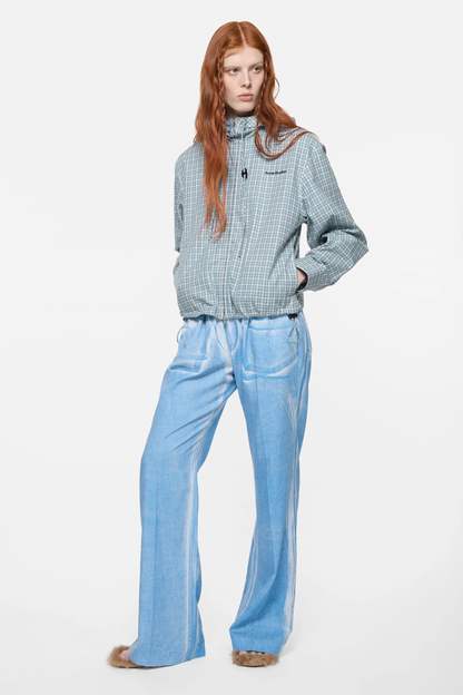 Acne Studios Hooded Check Jacket – Blue / White