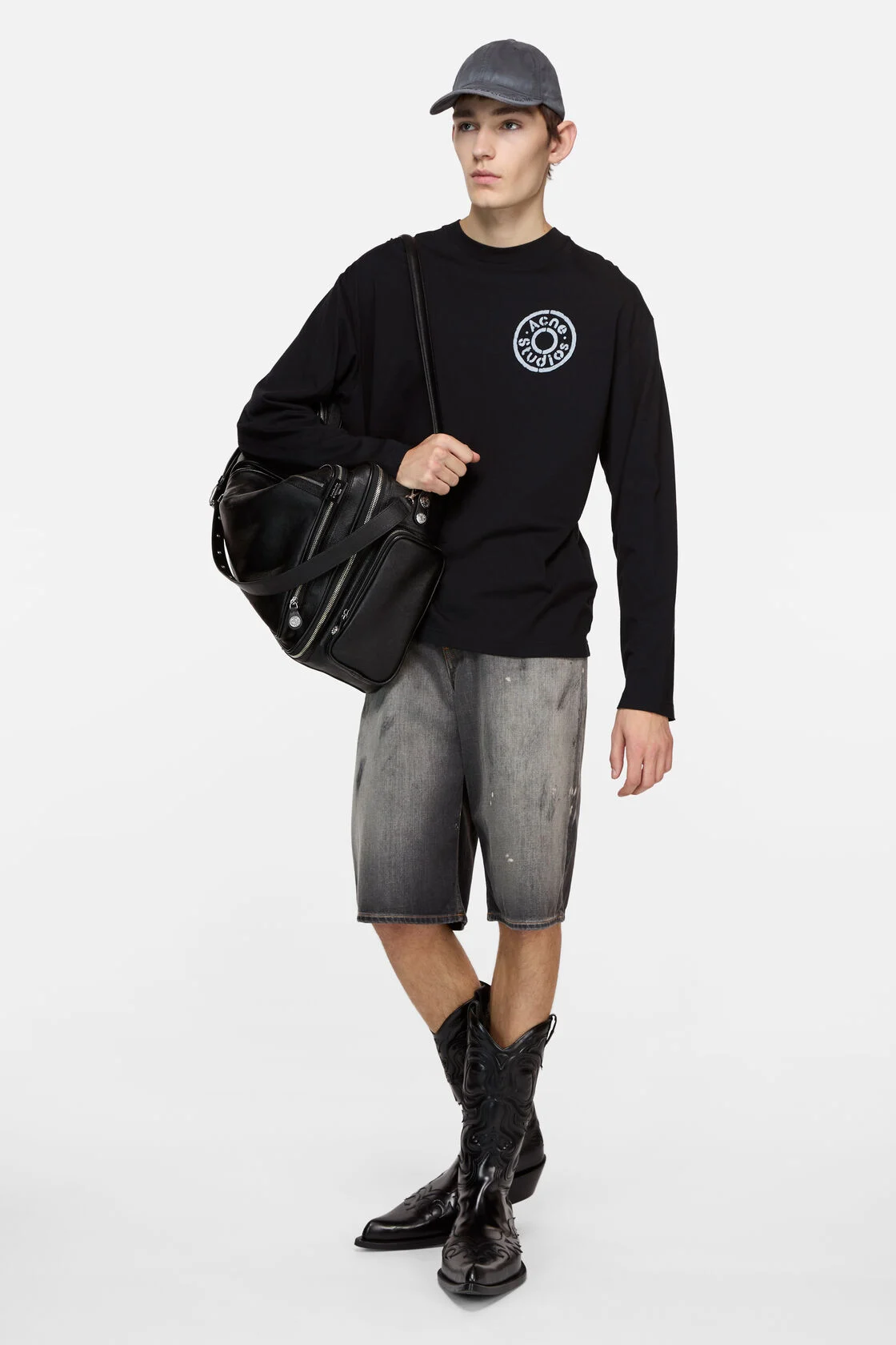 Acne Studios Logo Print Long-Sleeve T-Shirt