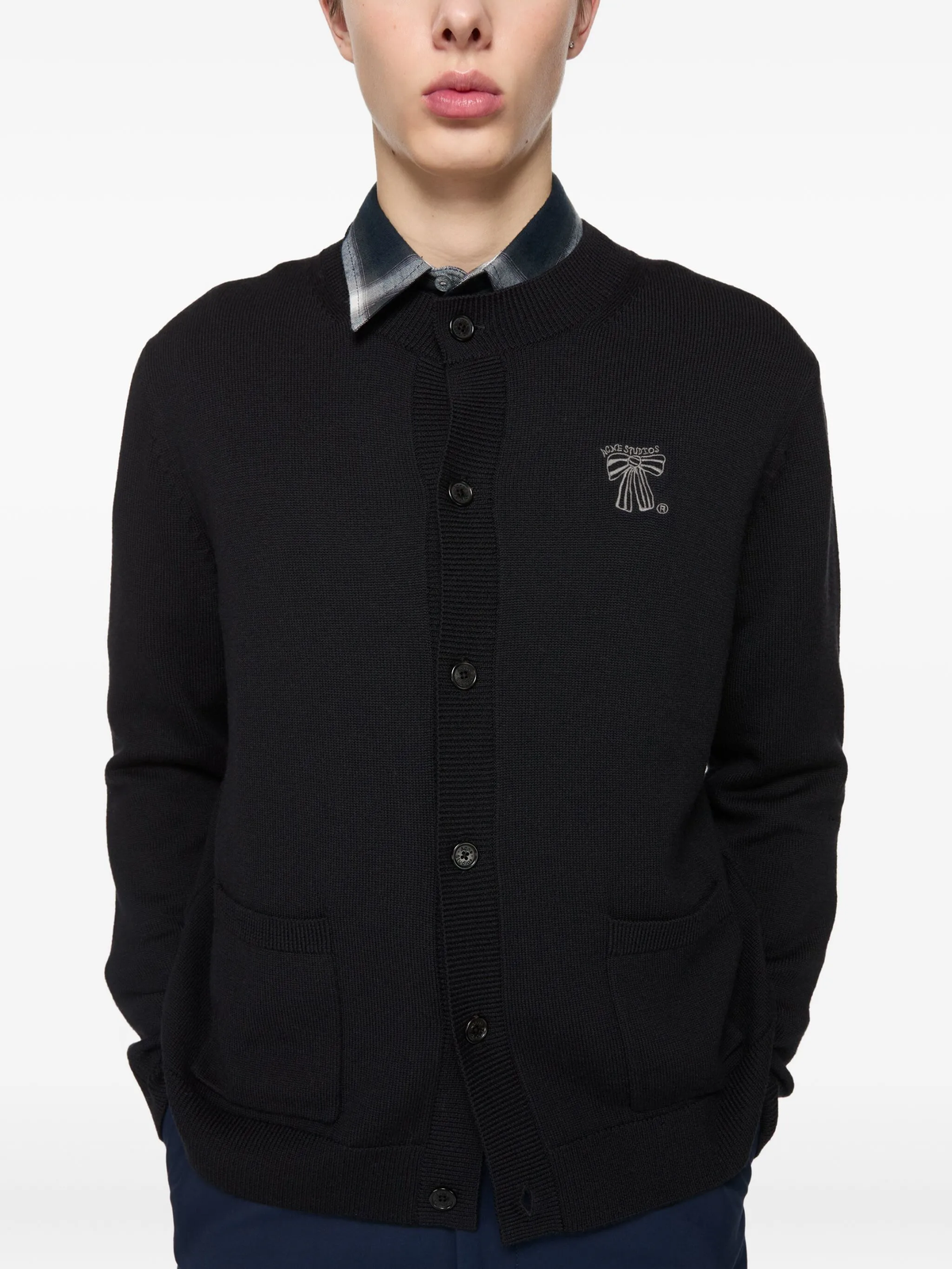 Acne Studios Ribbed Button-Up Cardigan