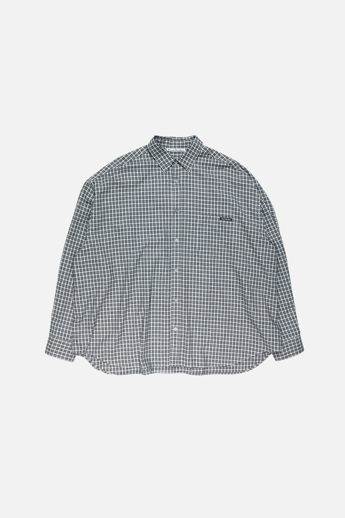 Acne Studios Flannel Button-Up Shirt – Black / White