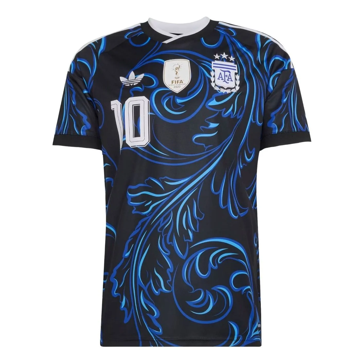 adidas Lionel Messi Argentina 2026 Away Jersey, Black/Lucid Blue, Asia Sizing KH3940