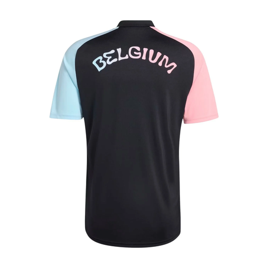 adidas Belgium 2026 Away Pre-Match Jersey, Black/Super Pop/Frozen Blue, Asia Sizing JY7642