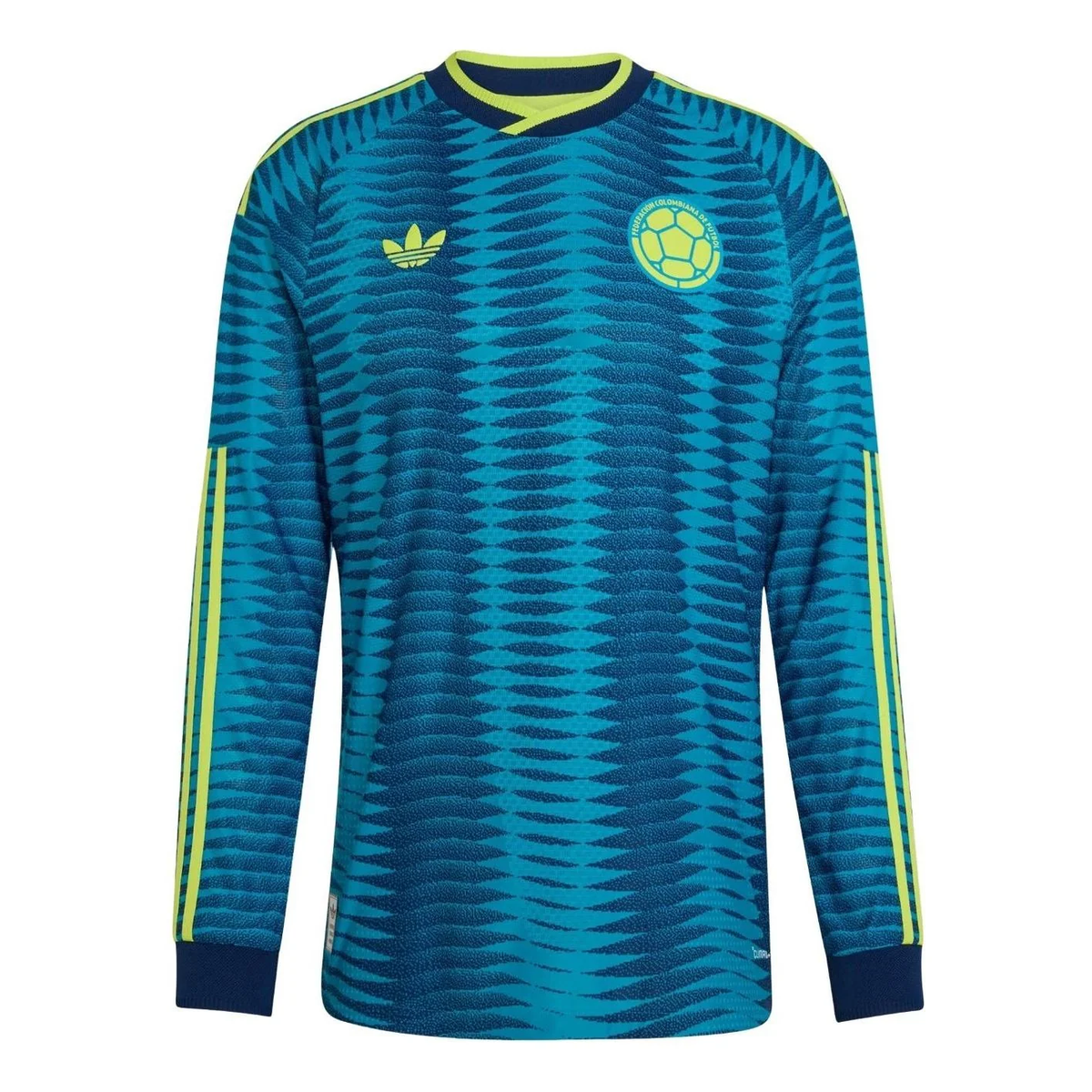 adidas Colombia 2026 Away Authentic Long Sleeve Jersey, Mystery Petrol/Team Navy Blue 2, Asia Sizing JZ8805