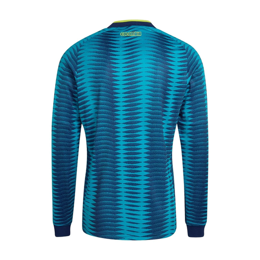 adidas Colombia 2026 Away Long Sleeve Jersey, Mystery Petrol/Team Navy Blue 2, Asia Sizing JZ8804