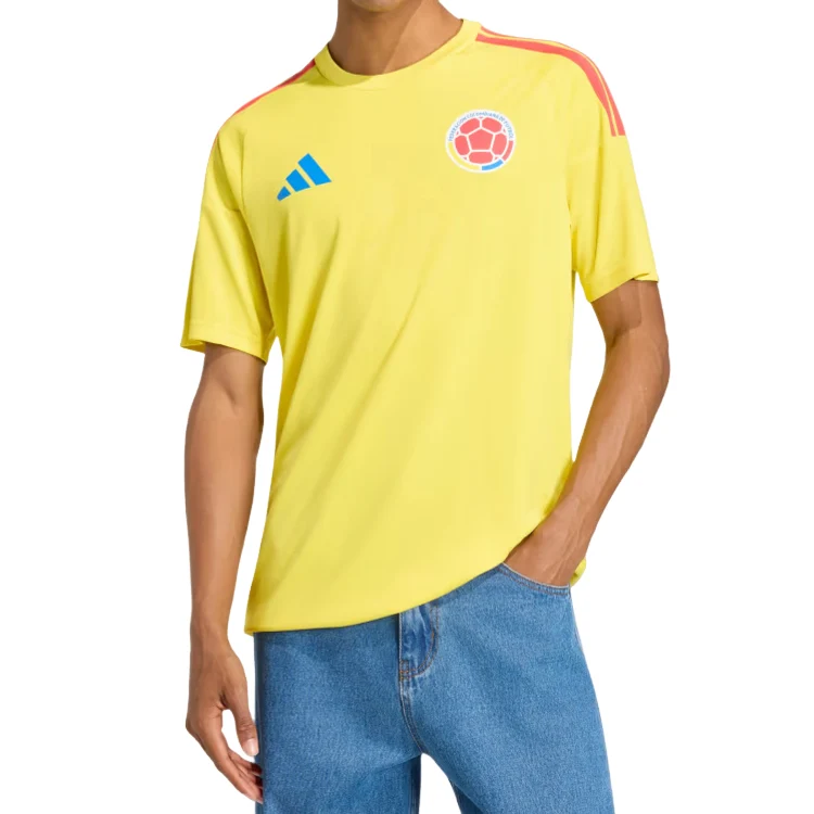 adidas Colombia 26 Home Fan Jersey, Impact Yellow Asia Sizing KS3894