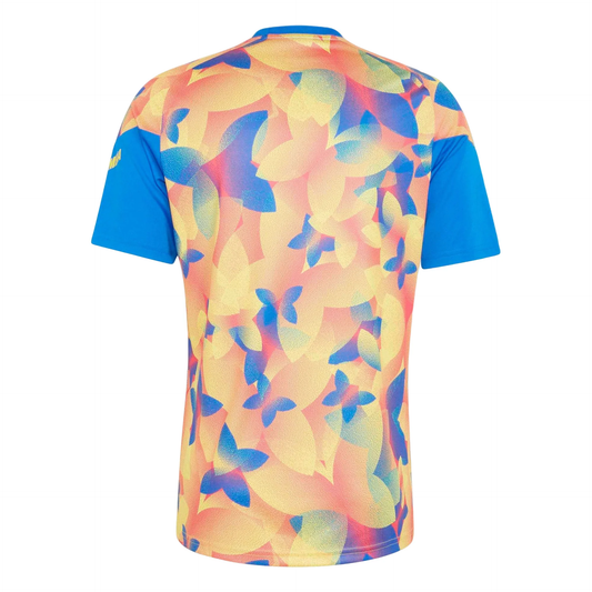 adidas Colombia 26 Home Pre-Match Jersey, Glow Blue/Semi Lucid Red/Impact Yellow, Asia Sizing JZ6238