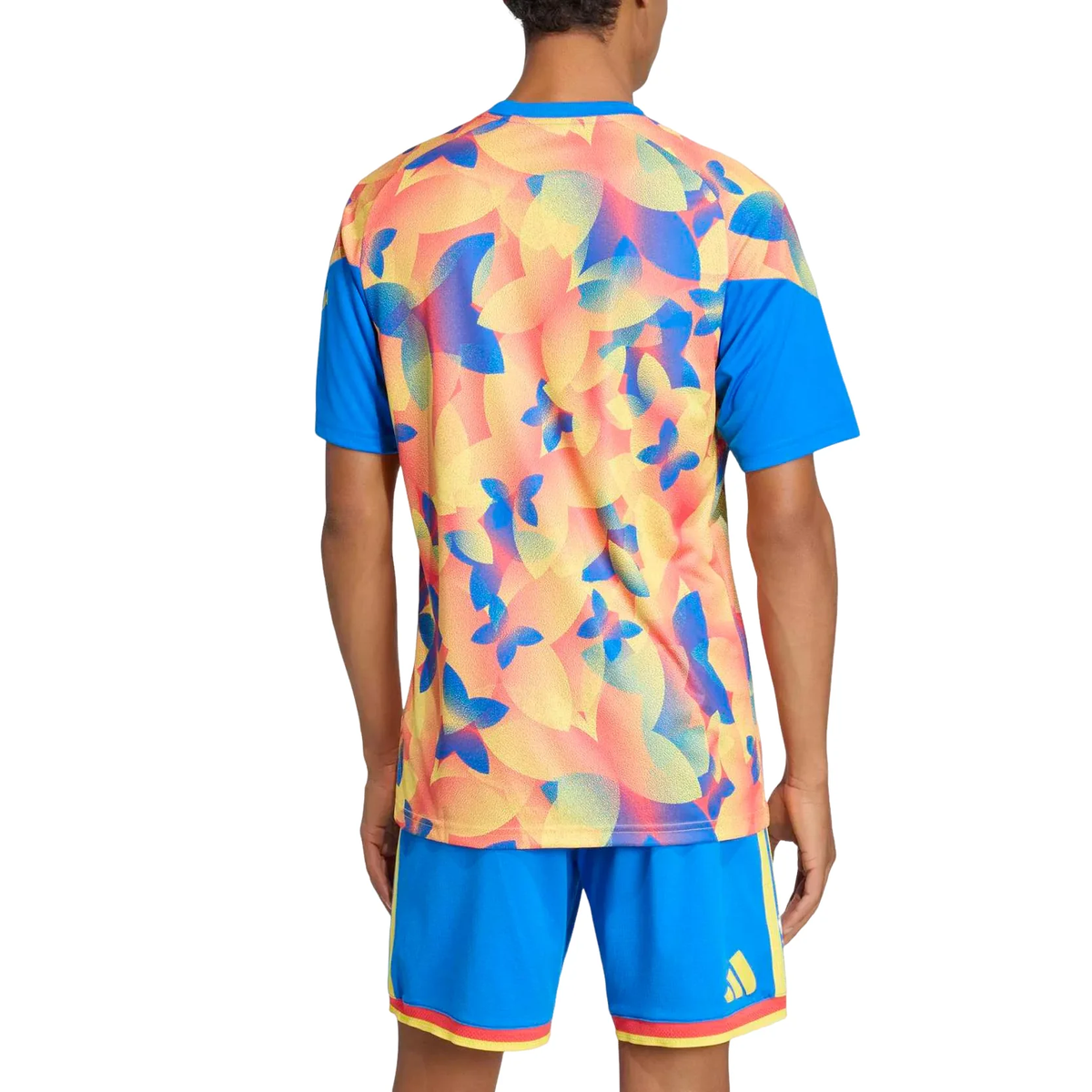 adidas Colombia 26 Home Pre-Match Jersey, Glow Blue/Semi Lucid Red/Impact Yellow, Asia Sizing JZ6238