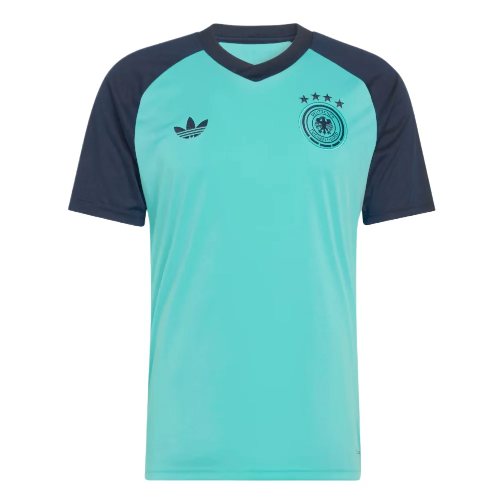 adidas Germany 26 Away Pre-Match Jersey, Flash Aqua, Asia Sizing JZ4578