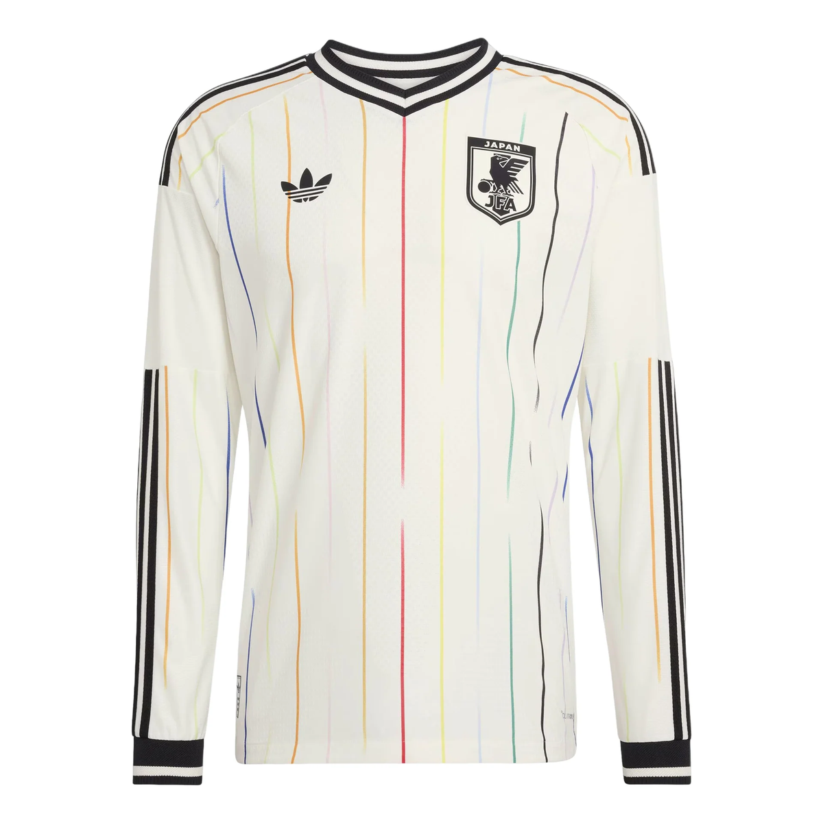 Adidas Japan 26 Away Authentic Long-Sleeve Jersey, Off White & Black Asia Sizing JZ9698