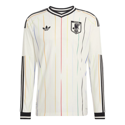 Adidas Japan 26 Away Authentic Long-Sleeve Jersey, Off White & Black Asia Sizing JZ9698