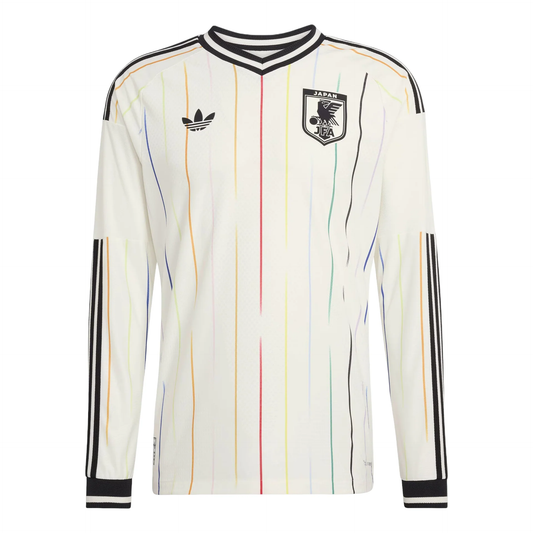 Adidas Japan 26 Away Authentic Long-Sleeve Jersey, Off White & Black Asia Sizing JZ9698