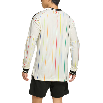 Adidas Japan 26 Away Authentic Long-Sleeve Jersey, Off White & Black Asia Sizing JZ9698