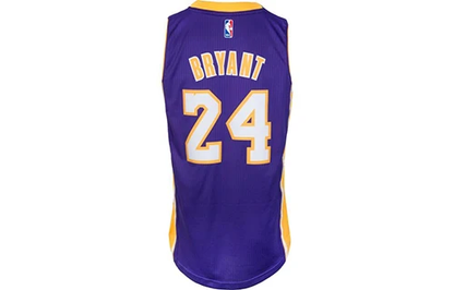 Adidas NBA Kobe Bryant Los Angeles Lakers Jersey, Purple/Gold - A45975