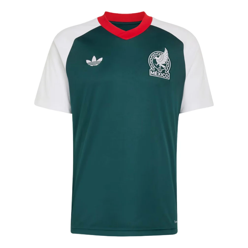 adidas Mexico 26 Away Pre-Match Jersey, White & Aurora Ivy Asia Sizing JY5488