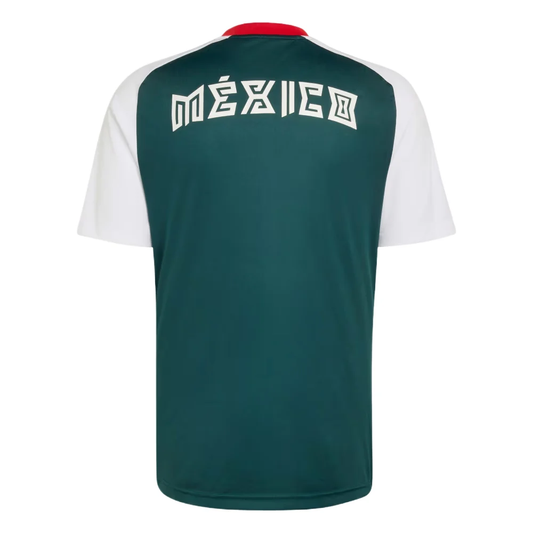 adidas Mexico 26 Away Pre-Match Jersey, White & Aurora Ivy Asia Sizing JY5488