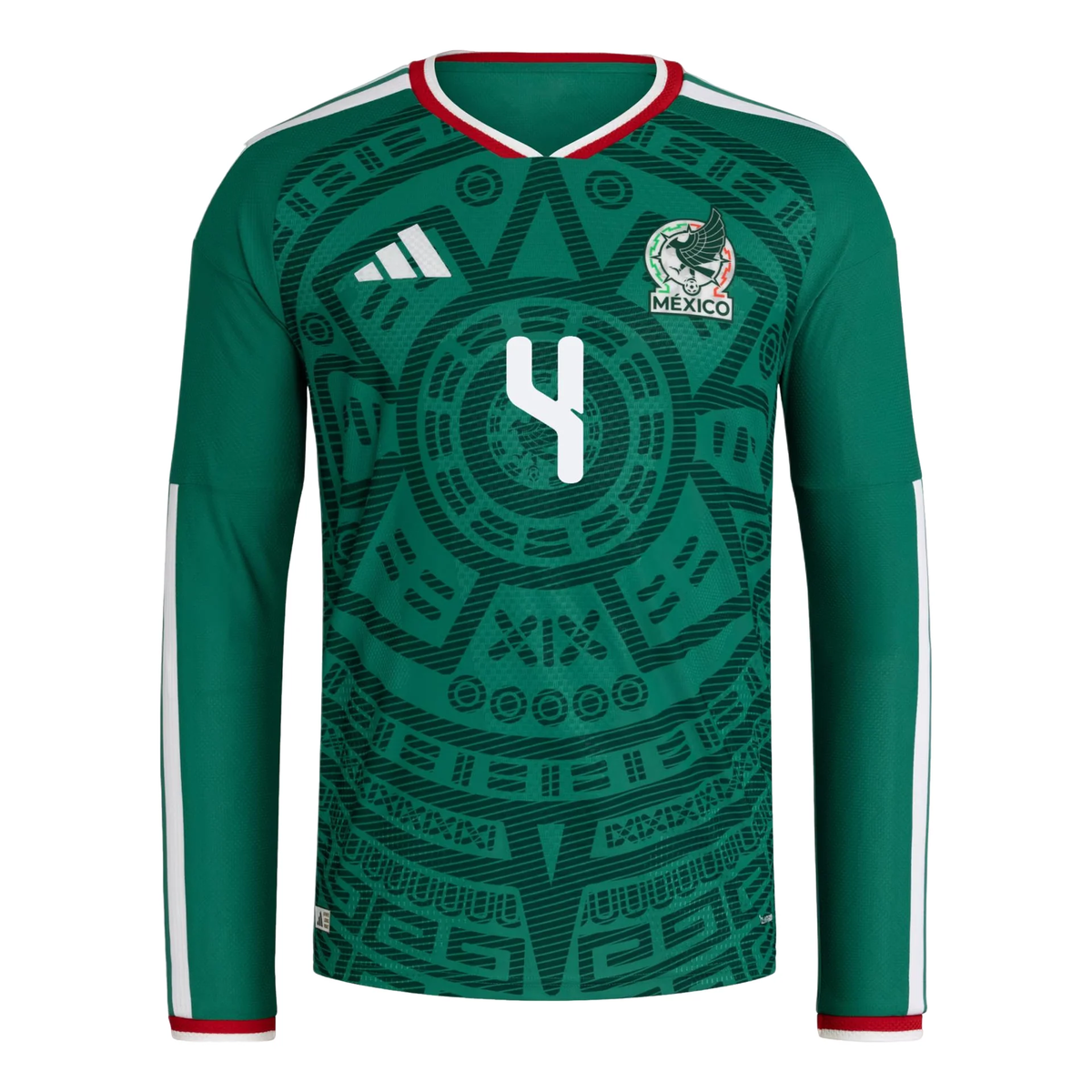 adidas Julian Alvarez Mexico 26 Home Authentic Long Sleeve Jersey, Bold Green, Asia Sizing KW7736