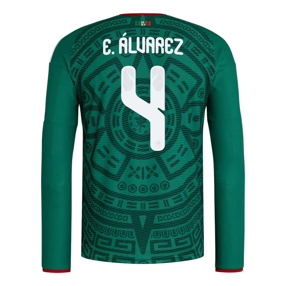 adidas Julian Alvarez Mexico 26 Home Authentic Long Sleeve Jersey, Bold Green, Asia Sizing KW7736