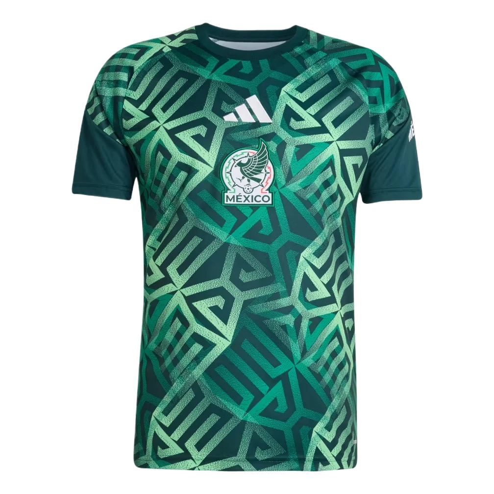 adidas Mexico 26 Home Pre-Match Jersey, Aurora Ivy, Asia Sizing