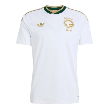 adidas Saudi Arabia 2026 Away Authentic Jersey, White/Khaki/Aurora Ivy, Asia Sizing JL6949