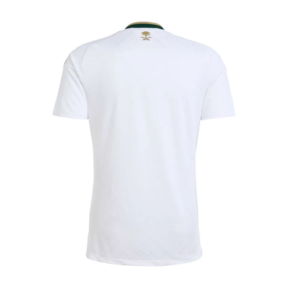 adidas Saudi Arabia 2026 Away Authentic Jersey, White/Khaki/Aurora Ivy, Asia Sizing JL6949