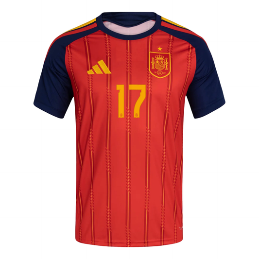 adidas Nicholas Williams Arthuer Spain 26 Home Jersey, Vivid Red, Asia Sizing KW7714