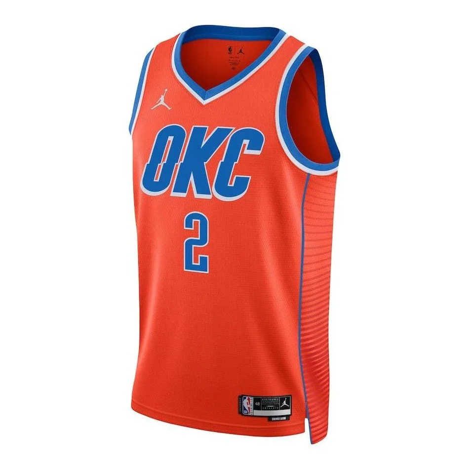 Air Jordan x NBA Shai Gilgeous-Alexander Oklahoma City Thunder Statement Edition Swingman Jersey #2 – Navy