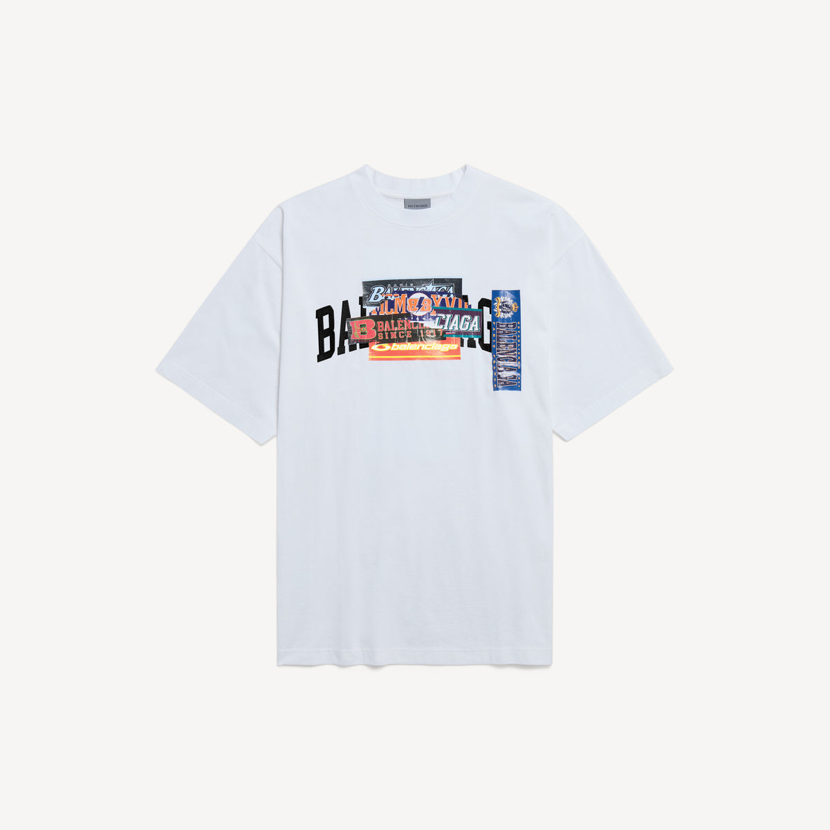 Balenciaga Bumper Stickers Medium Fit T-Shirt — Dry Jersey