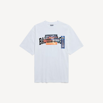 Balenciaga Bumper Stickers Medium Fit T-Shirt — Dry Jersey