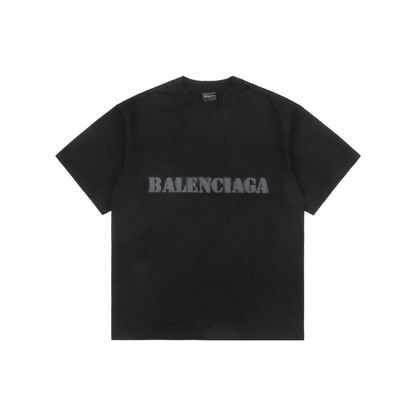Balenciaga Letter Print Loose Fit Crewneck T-Shirt