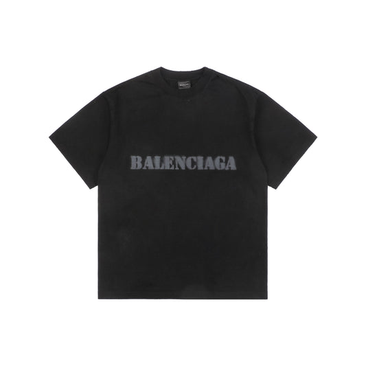 Balenciaga Letter Print Loose Fit Crewneck T-Shirt