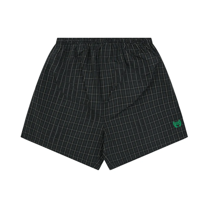 Balenciaga Black & Blue Technical Check Boxer Shorts