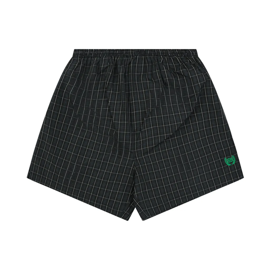 Balenciaga Black & Blue Technical Check Boxer Shorts