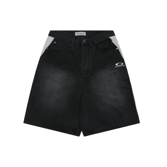 Balenciaga Piping Detail Denim Shorts