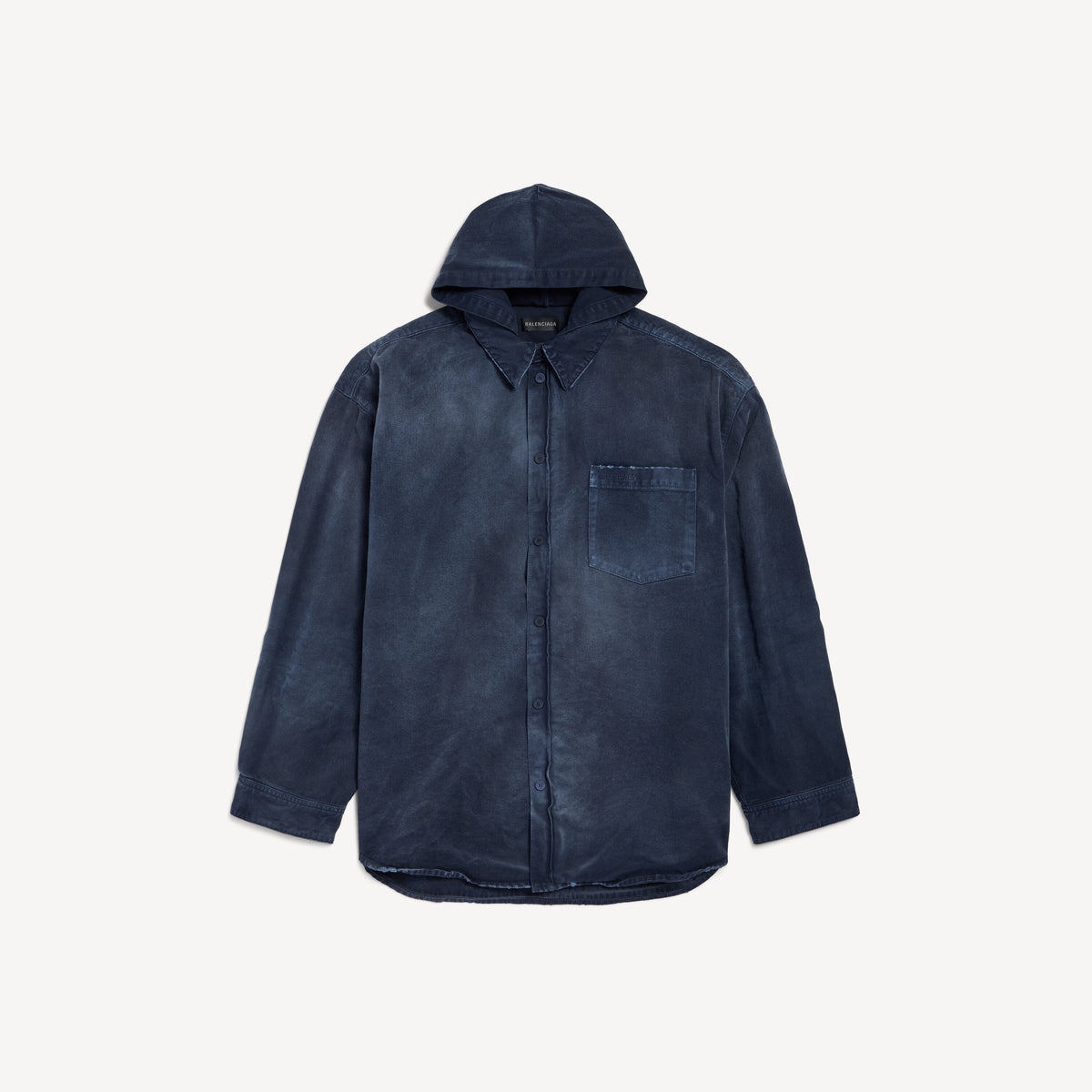 Balenciaga Shirt Parka – Navy Dirty Dark Blue