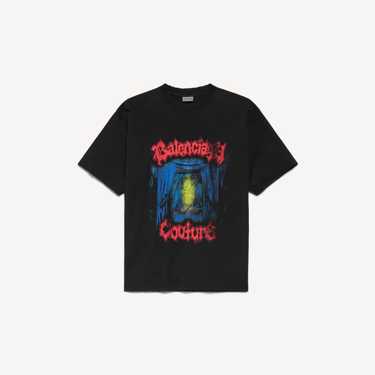Balenciaga Salon de Couture Medium Fit T-Shirt – Black