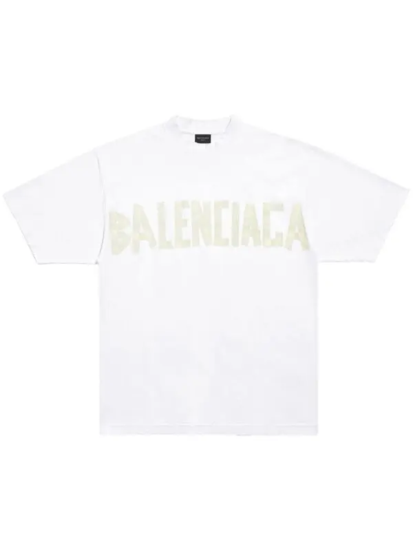 Balenciaga Tape Type Cotton T-Shirt
