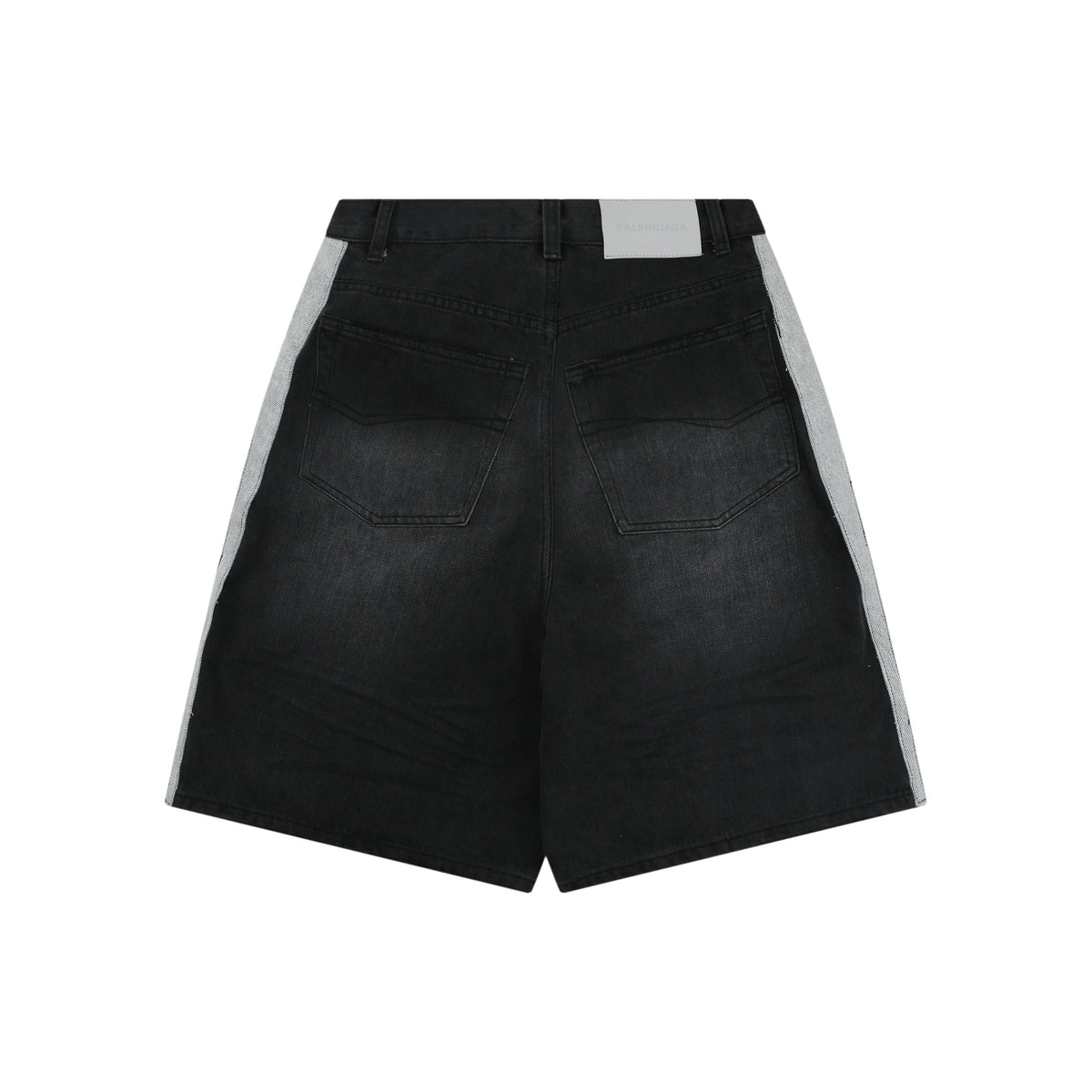 Balenciaga Piping Detail Denim Shorts